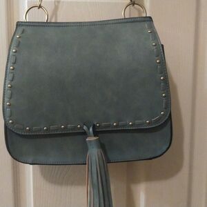 Elegant Blue Tassel Women Bag